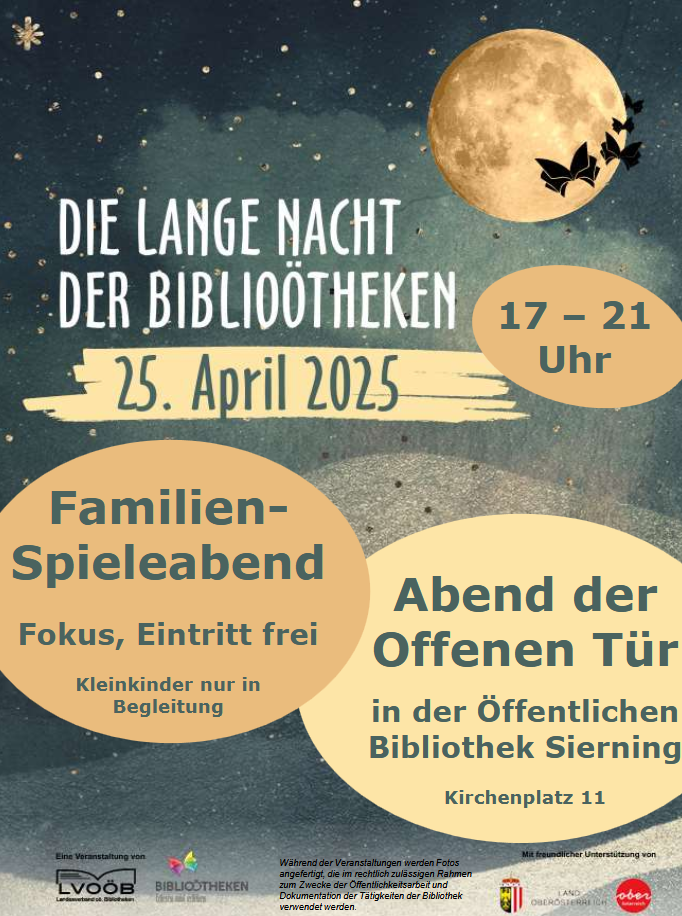 Plakat für die Lange Nacht der Bibliotheken am 25.04.2025