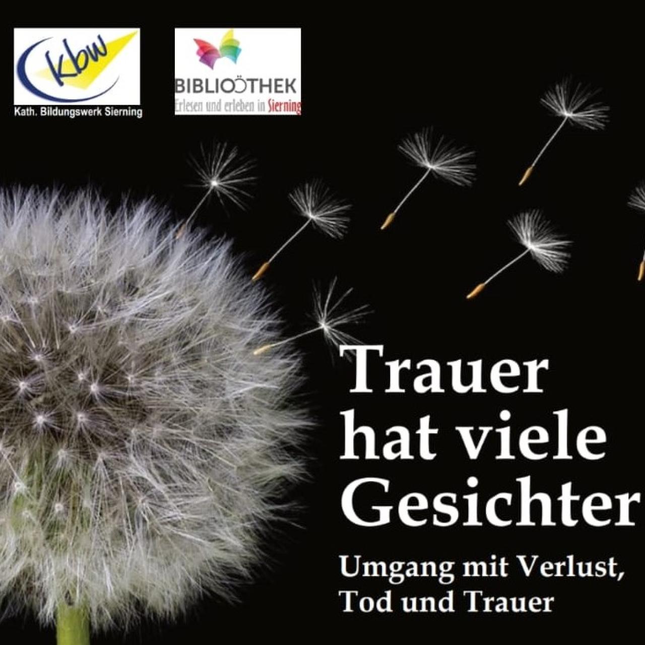 Veranstaltungsplakat "Trauer hat viele Gesichter"